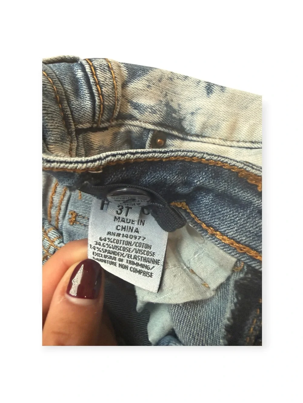 3T Hudson Jeans Blue and White Tie-Dye Kids Denim Pants